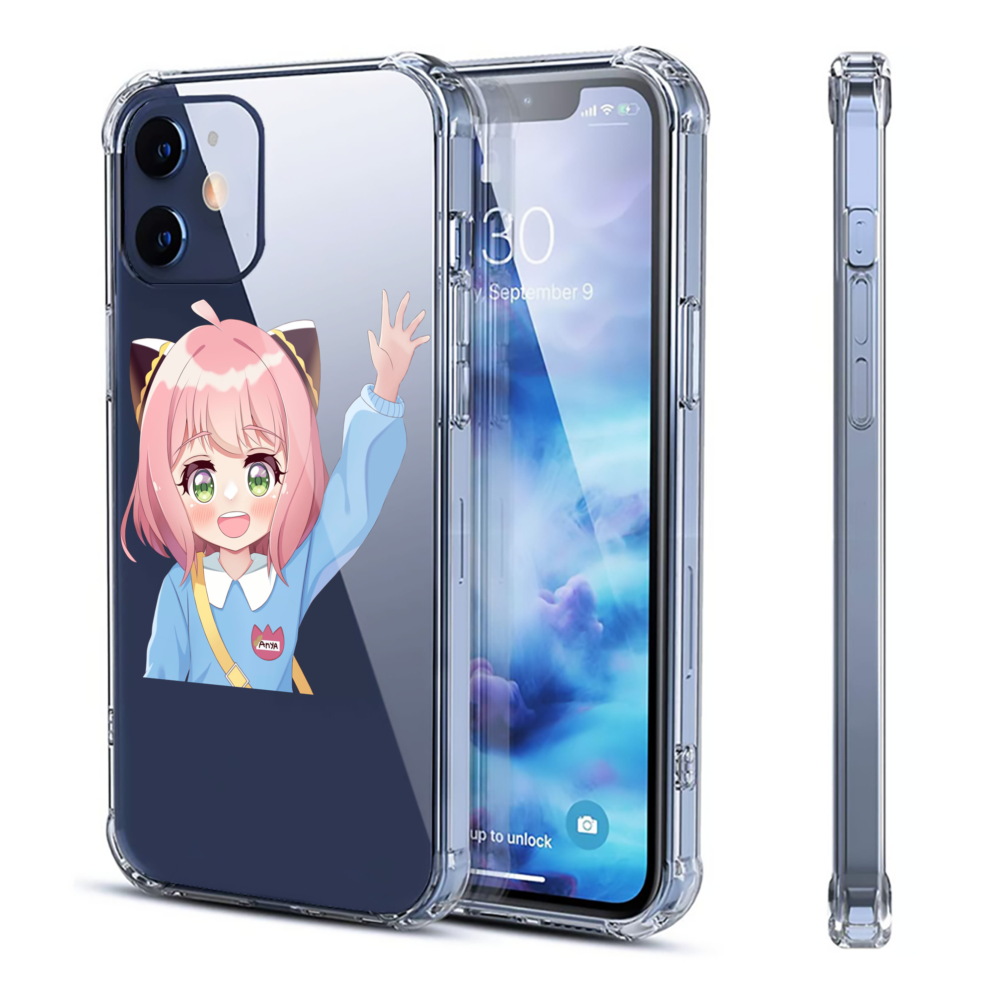 （画像用） SPY×FAMILY间谍家家酒 【iPhone 12シリーズ対応】透明スマホケース（クリアソフトケース）